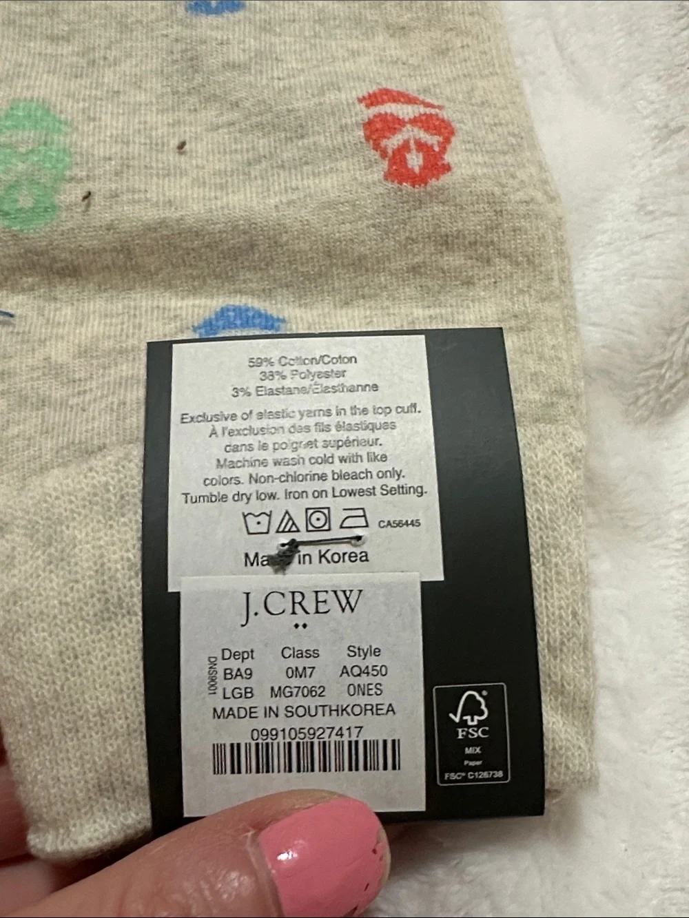 👙 J.Crew Tropical Bikini Novelty Crew Socks